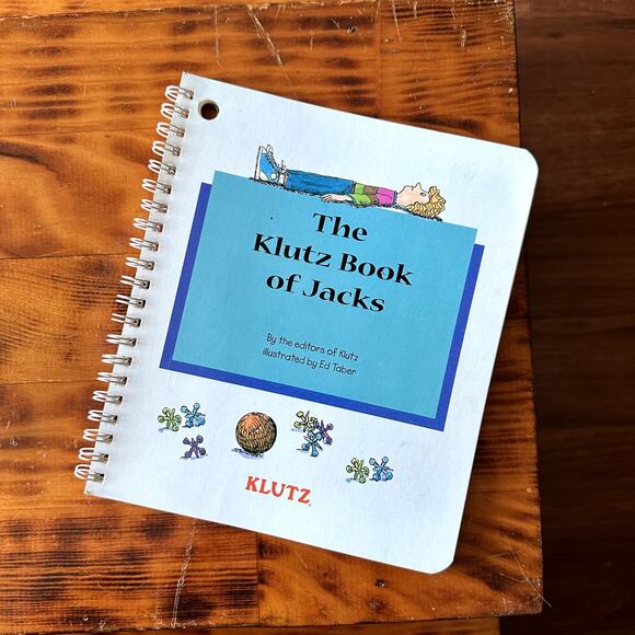 Vintage 1988 The Klutz Book Of Jacks Spiral Bound Book - Picture 1 of 7